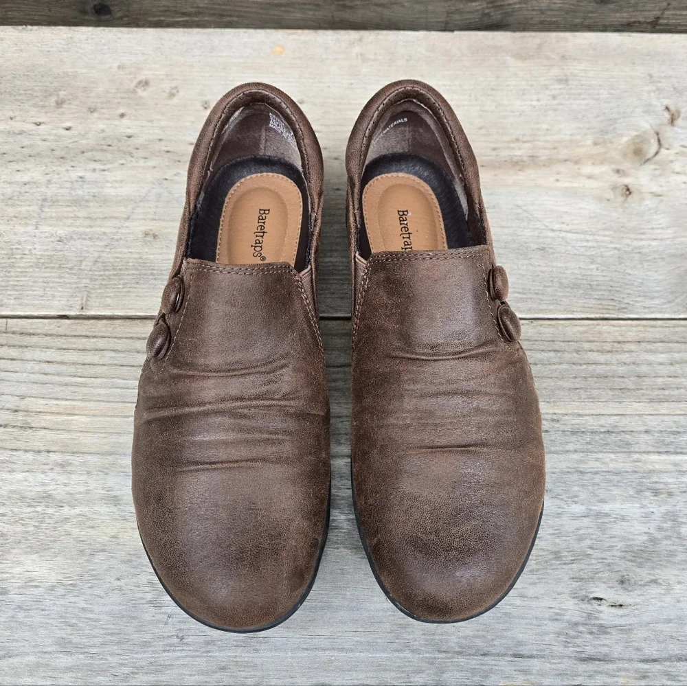 Baretraps NEW Naydia Y2K Boho Minimalist Distressed Comfort Loafer Flats 7.5M